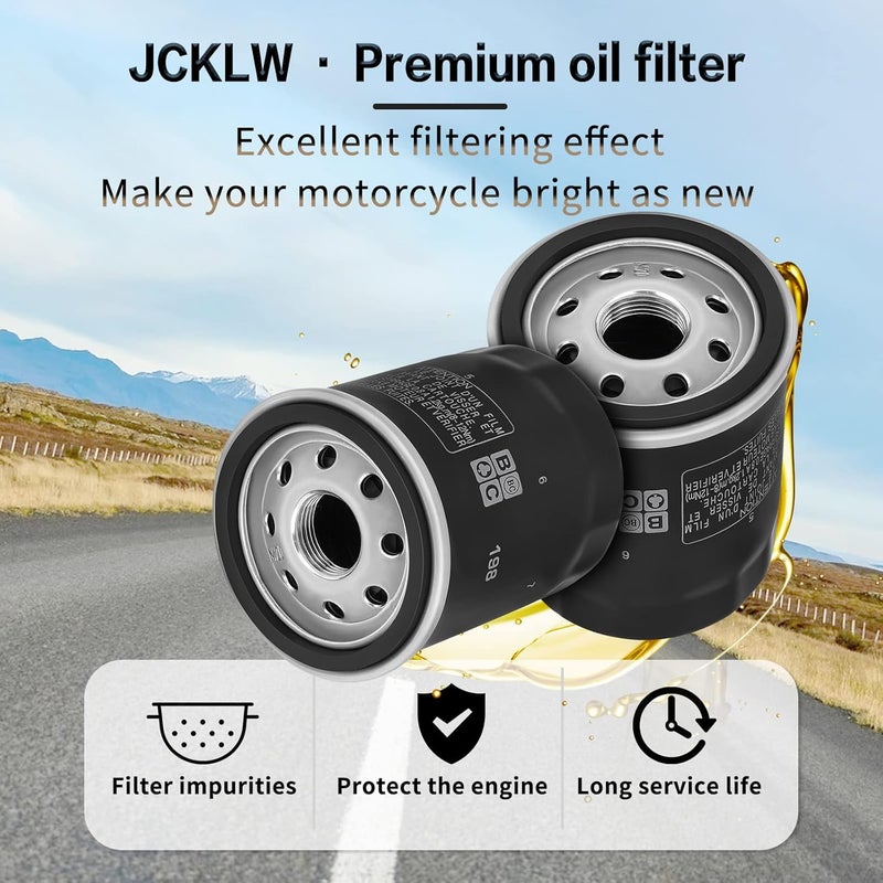 JCKLW Oil Filter 2540122 2540086 2540006 for Polaris RZR 4 S RSI 1000 Ranger Crew 570 800 900 XP fullsize Midsize General 1000 Sportsman 600 700 ACE 150 900 ATV/Frontier 2002-2005 MVRS 800 2009(2PCS) - Image 4
